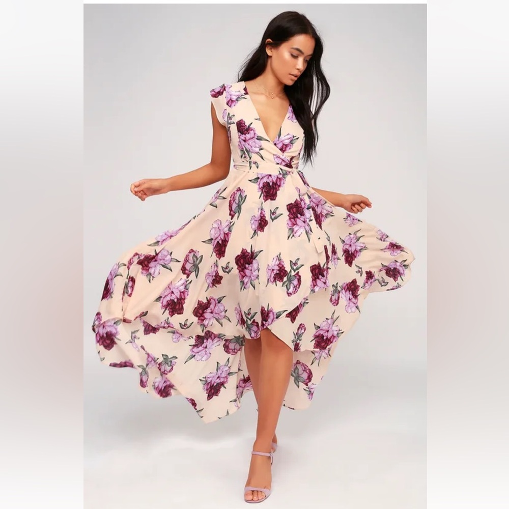NWT - Lulu’s - French Countryside Floral Dress - High/Low - Large